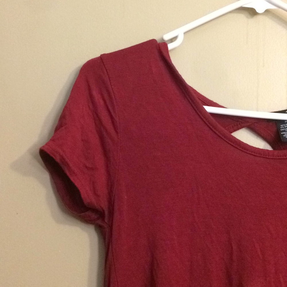 Red T-shirt dress